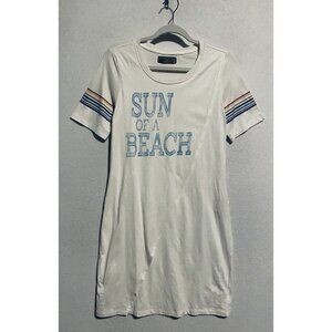Vero Moda Dress Womens Medium White Sun of a Beach Graphic Short Sleeve Knit